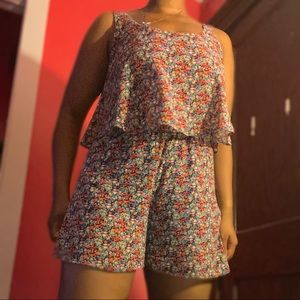 Multicolored Floral Romper